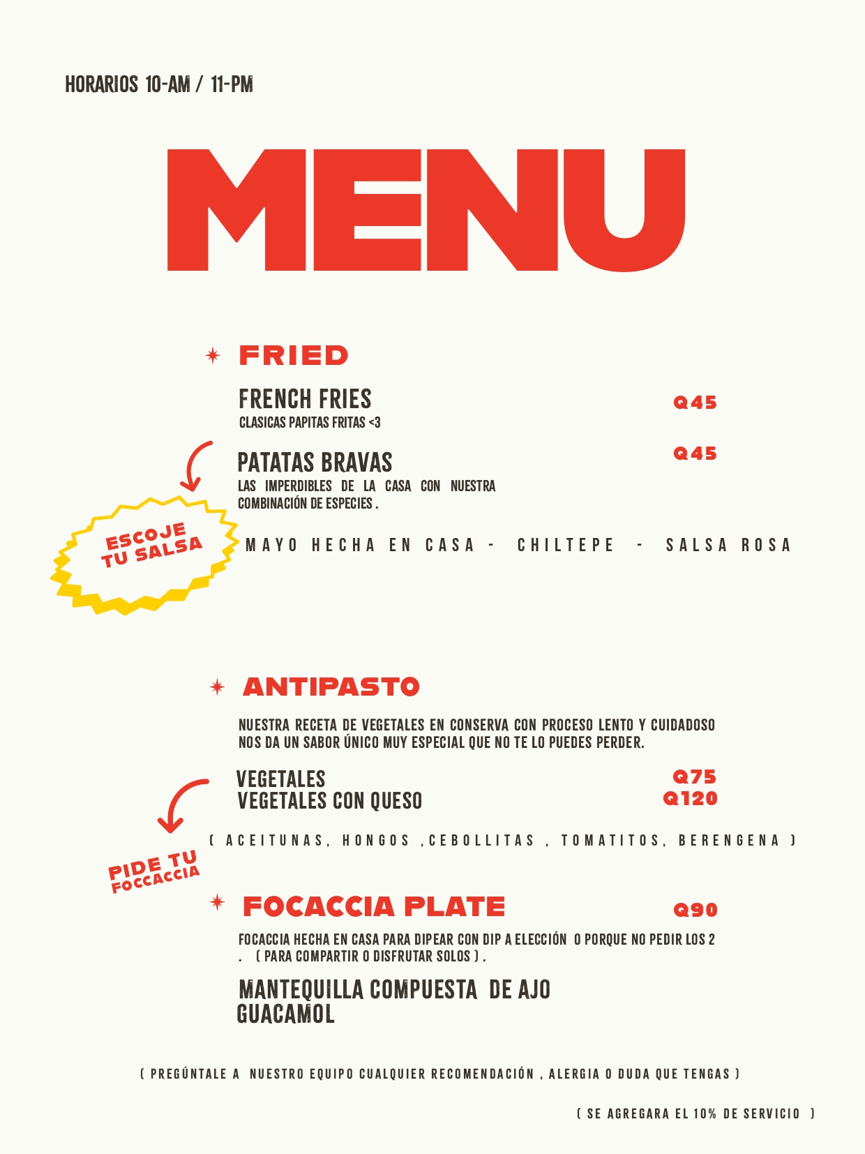 menu version side A